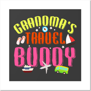 Grandma's Travel Buddy Traveling Adventure T shirt Posters and Art